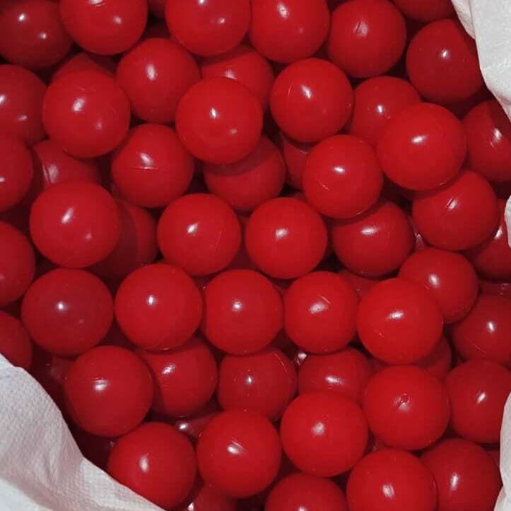 Bag of deep red 8 cm soft play balls